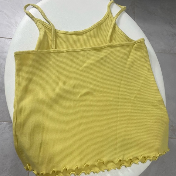 Yellow Ribbed Tank Top - Picture 4 of 5